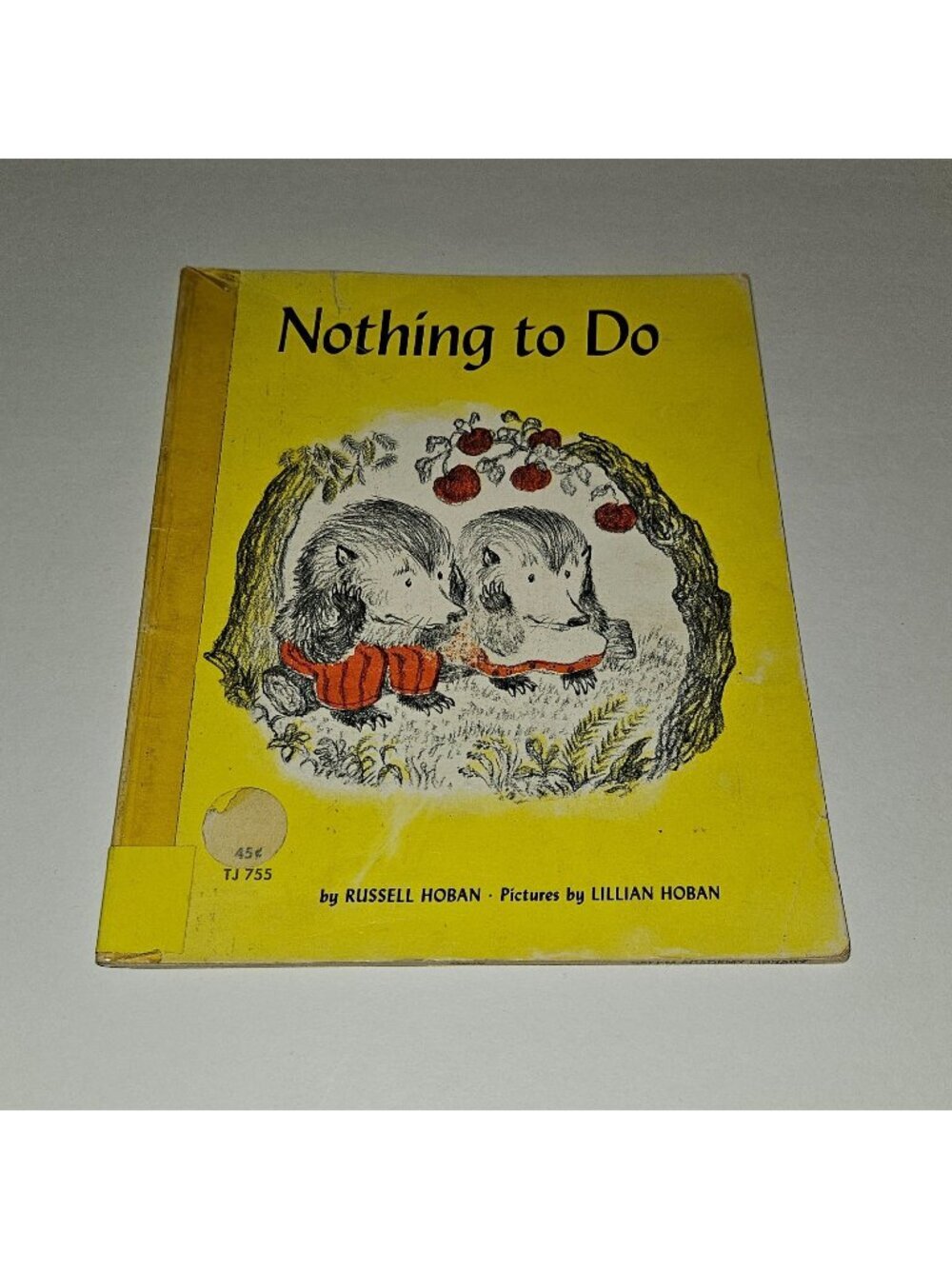 VTG Nothing to Do Paperback Book Lillian Russell Hoban 1970 Ex-Lib AS IS READ
